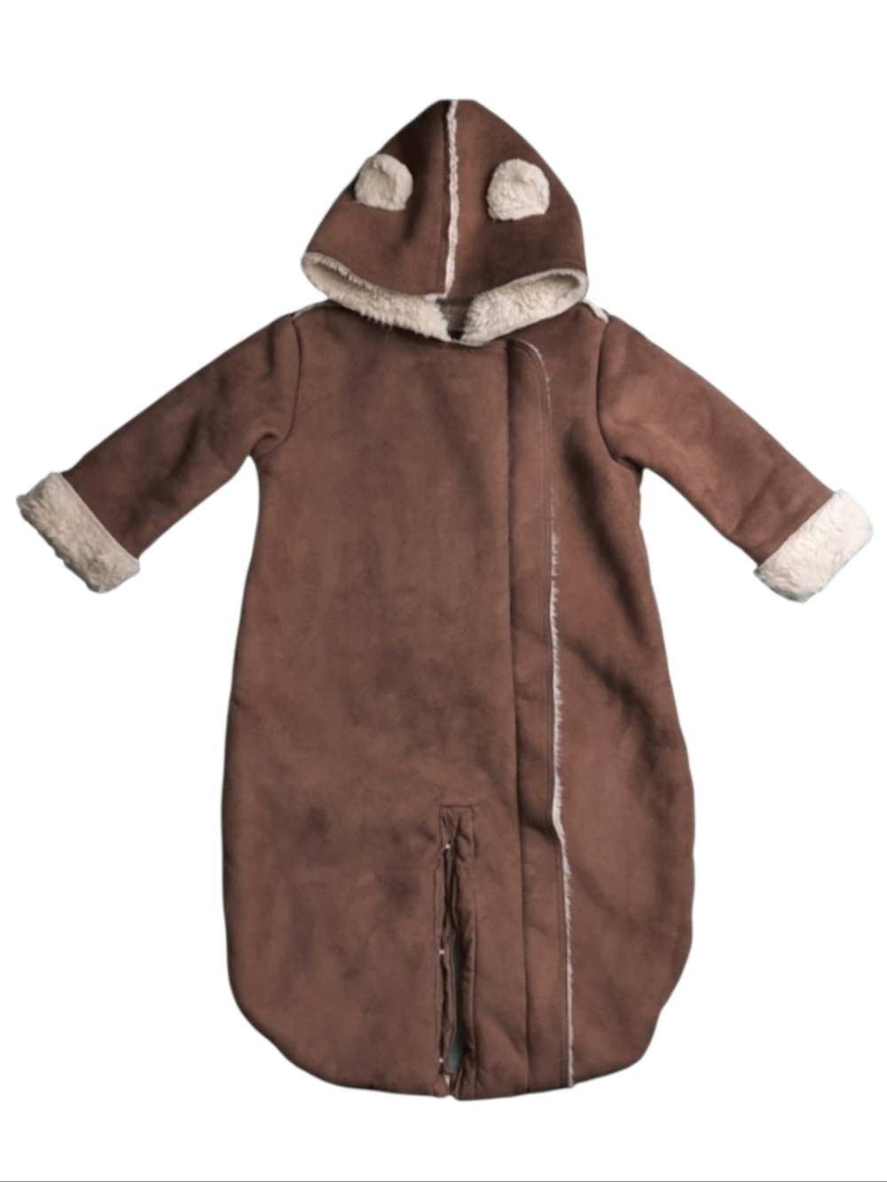 Baby Gap Faux Suede/Shearling Teddy Bunting SZ 6-12 Months